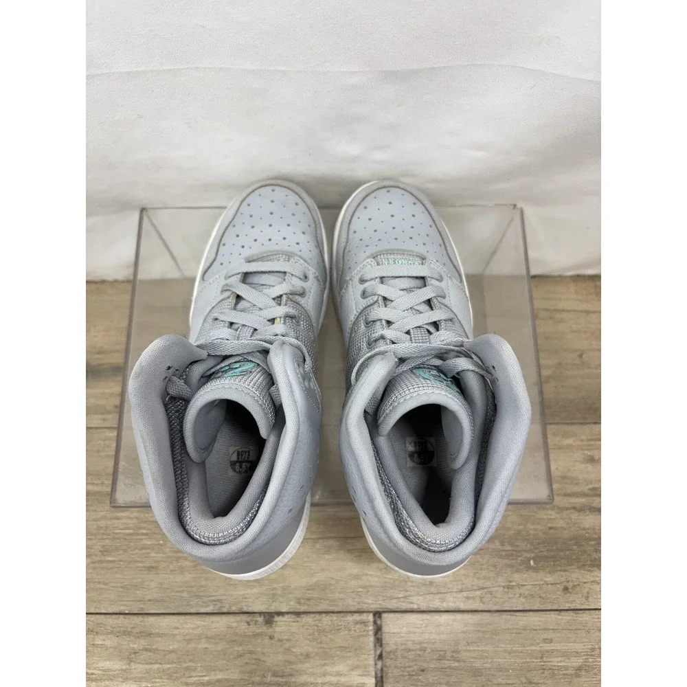 Nike Air‎ Jordan Flight 45 High Wolf Grey Green Glow Kids 6.5Y 828237-041